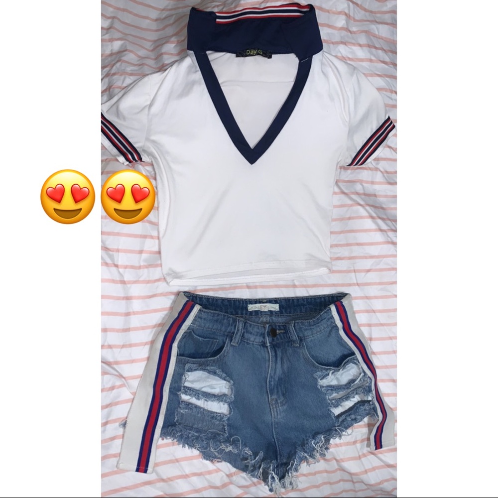 Crop top & shorts 2 piece